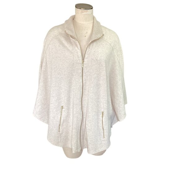 Chico’s ZENERGY Tinah Poncho Cardigan Jacket Sz 3 (XL/16) Oatmeal Beige #24N - Picture 5 of 12